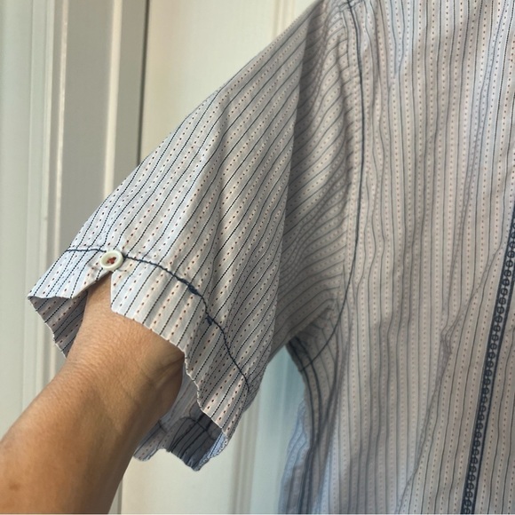 Perry Ellis America, red, white, blue shirt size large - Picture 3 of 6